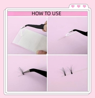 250 bandes de ventilateur faciles pour le volume Fournitures d'extension de cils Volume Lashes Storage Sticky Strip fournitures d'extension de cils