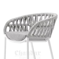Chaises de bar en corde d'extérieur mobilier d'extérieur sur le balcon pour visiter les paysages chaises en tissu