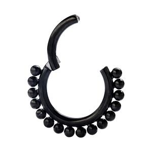 Giometal PVD 18K oro <span class=keywords><strong>titanio</strong></span> <span class=keywords><strong>Piercing</strong></span> con cuentas Daith Conch Septum Clicke cartílago <span class=keywords><strong>Piercing</strong></span> nariz cuerpo joyería al por mayor - Product Image 2