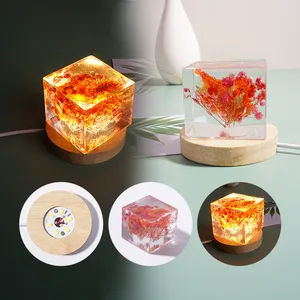 Hard UV Resin Mold Uv Resin Decor Epoxy Cube with Lamp holder