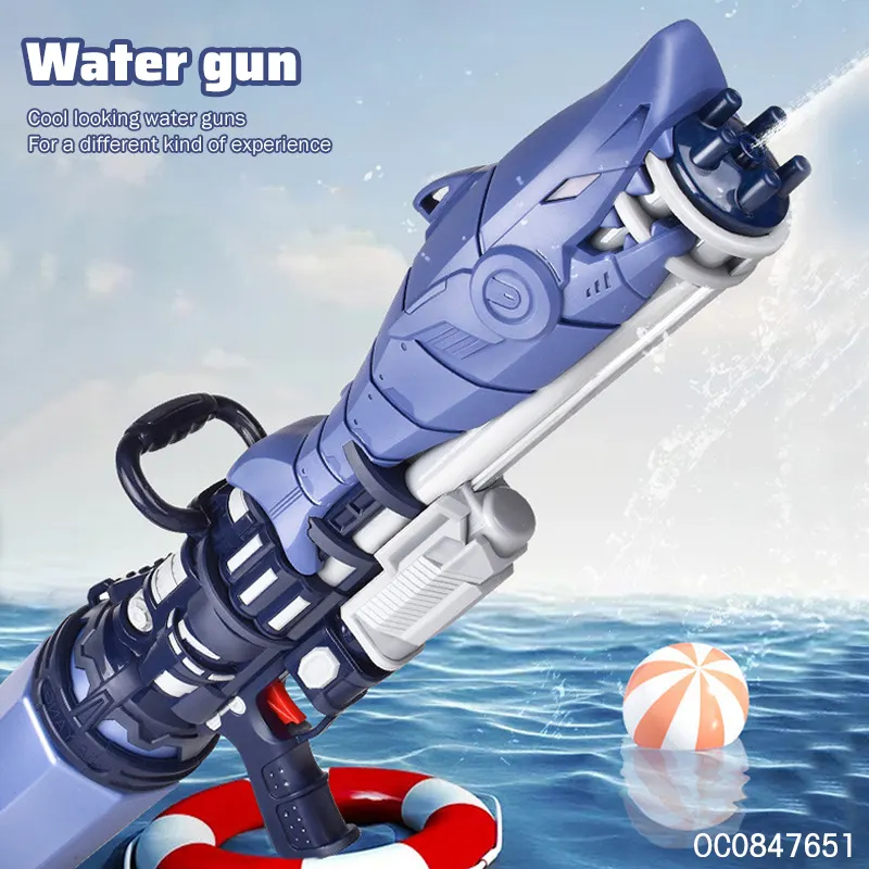 Jeu de tir à l'eau pour enfants extractible pistolet à eau jouets requin haute pression