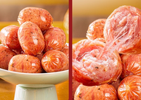 Saucisse de porc au fromage Hongxiangji, texture moelleuse, salée, sachet de 135g, en-cas prêt à manger, une bouchée