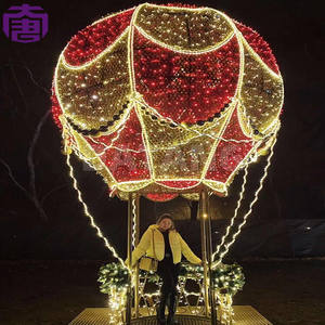 Luces Decorativas de Navidad con Forma de Globo Aerostático, Escultura LED Grande para Exteriores, Festivales, Centros Comerciales, Plazas, Decoración Invernal - Product Image 2