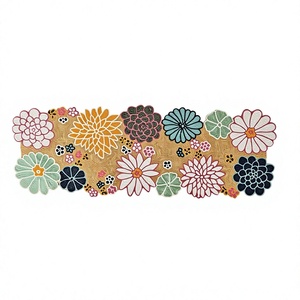 Tapiz de Pared con Bordado Floral Hecho a Mano, Rectangular, de Algodón, Decoración Textil para el Hogar, Arte Artesanal, Camino de Mesa - Product Image 1