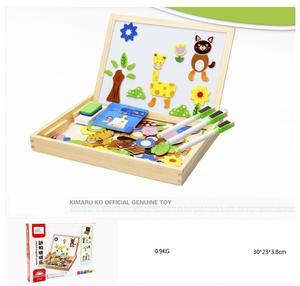 بيع بالجملة لعبة خشبية للأطفال بانوراما الألغاز الحيوان 2 الجانبين لوحة الرسم التعلم المبكر لعبة تعليمية - Product Image 3