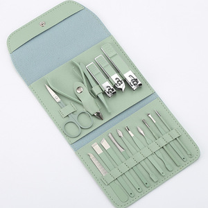 16 pezzi professionale tagliaunghie in acciaio inox pinze per cuticole con custodia da viaggio strumenti per <span class=keywords><strong>Manicure</strong></span> <span class=keywords><strong>e</strong></span> <span class=keywords><strong>Pedicure</strong></span> per unghie - Product Image 5