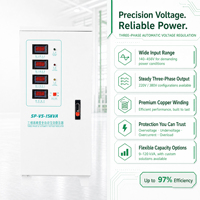 Stabilisateur de tension triphasé 15 kVA, type servomoteur, 380 V, régulateur de tension automatique pour lignes de production en usine
