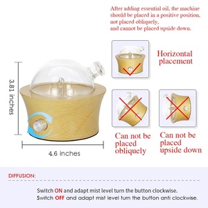 Waterless Glass & gỗ USB xách tay tinh dầu khuếch tán nebulizing hương liệu cho văn phòng nhà xe yoga-hương thơm Atomizer - Product Image 4