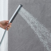Panneau de douche mural en acier inoxydable à double poignée Ensemble de colonne cascade avec tour et jet de massage Panneau de douche pour salle de bain