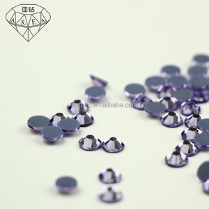 ASFA123 Violet <b>Rhinestones</b> Flatback HotFix Glass Round stones <b>Rhinestones</b> Stone for Crafts Crafting Clothes Bag DIY Decoration - Product Image 1
