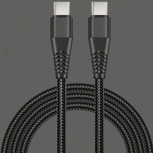 สายชาร์จเร็ว 60W PD แบบ C-C สายถักไนลอน สายโทรศัพท์ 1 เมตร 2 เมตร สายดาต้า Type C - Product Image 2
