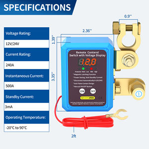 Affichage de la tension numérique <span class=keywords><strong>12V</strong></span> 240A interrupteur d'isolateur de batterie <span class=keywords><strong>automobile</strong></span> interrupteur de déconnexion de batterie de voiture interrupteur de mise à distance pour voiture - Product Image 2