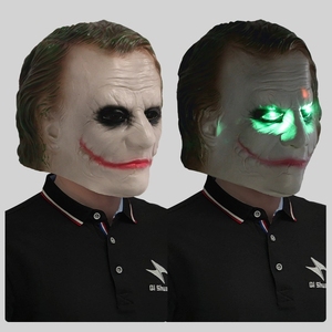 Máscara de Halloween para Adultos, Terrorífica, con Luz, Material PU, para el Día de los Inocentes, Cosplay, Blanca, Venta al Por Mayor - Product Image 2