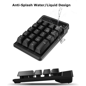 <b>Wireless</b> Numeric Keypad 19-Key Black USB <b>Receiver</b> for Laptop PC Desktop Keyboard - Product Image 3