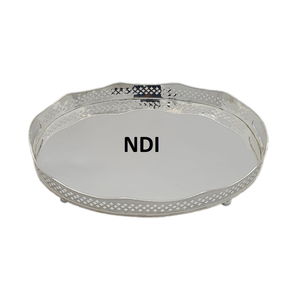 Bandeja de Metal para servir desayuno de uso multiusos, bandeja de servicio de calidad superior de acabado brillante, uso de decoración de mesa de Hotel en casa - Product Image 1