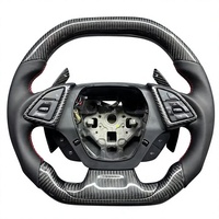 Volant en cuir perforé en fibre de carbone véritable pour Chevrolet Camaro 2016-2023 2SS LT1, style OEM personnalisé