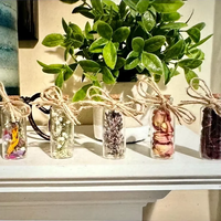 Suvenir Pernikahan Rustic Bunga Kering Asli dalam Botol Kaca Mini Hadiah untuk Tamu Pernikahan, Hari Valentine, Paskah, dan Hari Ibu