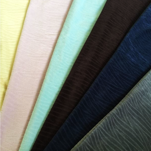 Fabricante del producto 94% Poliéster, 6% Spandex Warp Knit Soft Touch Stretch Elastic Solid <span class=keywords><strong>CVC</strong></span> Velour Velvet Fabric/ - Product Image 6