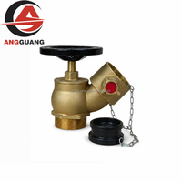 Robinet d'angle en fonte de bronze pour hydrant d'incendie avec volant et sortie latérale, et raccord de tuyau d'incendie BS336