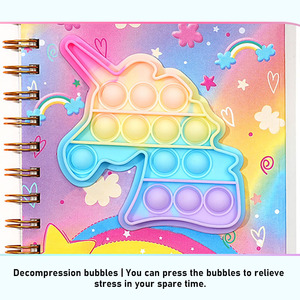 Biểu Tượng Tùy Chỉnh A5 Cao Su Cuốn Sách 80 Sheets 160 Trang Sáng Tạo Giấc Mơ Cô Gái Sequins Unicon Nhật Ký Máy Tính Xách Tay - Product Image 4