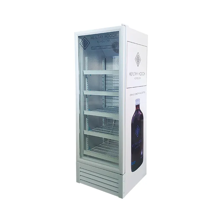 Meisda235L店舗用商用直立透明ガラスドア飲料ディスプレイ冷蔵庫
