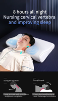 Technique tricotée d'oreiller en mousse à mémoire d'acupression magnétique pour dormir, camping, hôtel de soins infirmiers ou avion