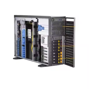 GPU SuperServer 4U Rackmountable Tower Dual Processor (3rd Gen Xeon) <b>Workstation</b> With 4 PCIe GPUs SYS-740GP-TNRT Server SYS-740G - Product Image 1