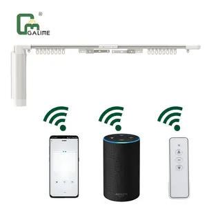 Galime Factory Smart House Motorized Curtain System TUYA Automatic Electric Curtains Smart Curtain With Track