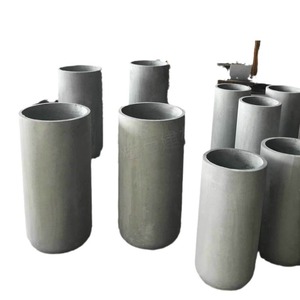 Nuevos Materiales de Construcción de Piedra, Macetas de GRC Gris Claro Redondas para Decoración, Plantación de Árboles y Flores - Product Image 2