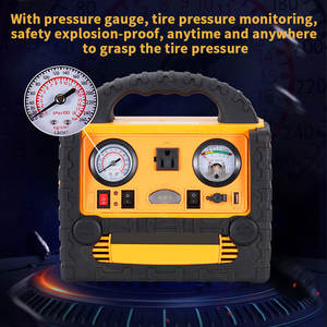 Démarreur de batterie de voiture 12V avec compresseur d'air, <span class=keywords><strong>gonfleur</strong></span> de pneus 260PSI, <span class=keywords><strong>station</strong></span> d'alimentation portable, onduleur 110V 400W avec prise AC/DC/USB - Product Image 3