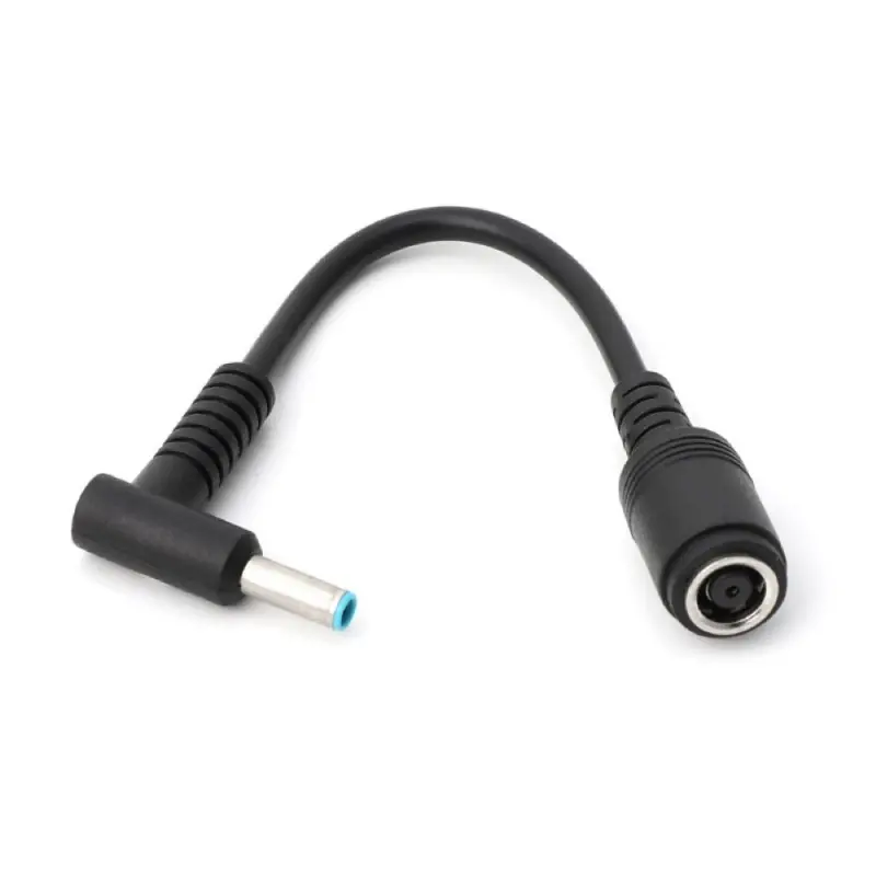 Adaptador de cabo de alimentação, cabo adaptador de laptop 7.4*5.0mm fêmea para laptop hp e laptop de 4.5*3.0mm com plug conector macho