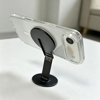 Support pliable magnétique double multi-scènes en alliage d'aluminium avec rotation à 360 degrés, compatible avec les téléphones portables, tablettes, ordinateurs portables et voitures