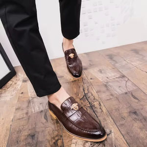 Zapatos Oxford Formales de Negocios para Hombre, Estilo Británico, de Cuero Genuino de Alta Calidad, Color Sólido, con Soporte de Arco, Impermeables - Product Image 4