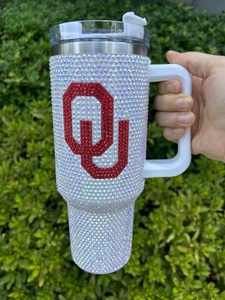 แก้วน้ำสแตนเลส 40 ออนซ์ ลายทีมฟุตบอล KC Chiefs NFL  ประดับเพชร  20 สี  แบบกำหนดเองได้ สำหรับเพื่อนร่วมงาน  ใช้เป็นของขวัญ - Product Image 2