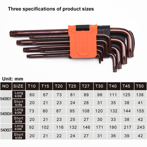 HARDEN 9Pcs Medium <strong>Torx</strong> Key <strong>Wrench</strong> Set Chrome Vanadium L <strong>Wrench</strong> Allen <strong>Wrench</strong> - Product Image 5