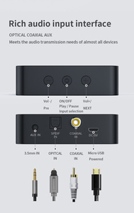 T6Pro One Pair Two <strong>Bluetooth</strong> 5.0 Audio Transmitter <strong>With</strong> CSR Chipset Optical/Coaxial/<strong>Aux</strong> <strong>Bluetooth</strong> Adapter - Product Image 4