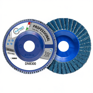 Disque à lamelles professionnel Fervi 125 mm, outil abrasif sans fer pour le meulage du métal - Product Image 1