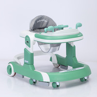 Marche-bébé multifonctionnel anti-retournement, voiture jouet en plastique pliable pour enfants, pour les garçons et les filles, avec lumières et fonctions éducatives