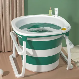 Bathroom foldable and portable plastic Adult round foldable bathtub