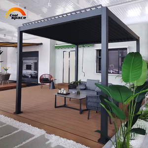 Toit à lames en aluminium, gazebo, <span class=keywords><strong>pergola</strong></span> d'extérieur pour jardin, 3x3, 4x2, 4x3, 4x4, 5x3, <span class=keywords><strong>5x4</strong></span> - Product Image 2