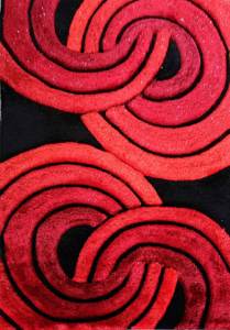 100% poliestere Tela di Supporto Resistente Ai Graffi Marrone Arancione Zona Shag Tappeto Tappeto 3D Shaggy - Product Image 6