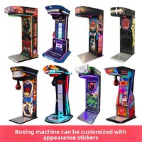 Máquina de Juego de Boxeo Operada con Monedas, Medidor de Fuerza de Puñetazo, Personalizable para Parques de Diversiones