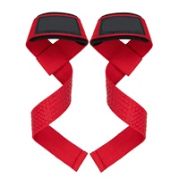 Sangles de levage de force de musculation Support de poignet rembourré Sangles de levage de poids en silicone antidérapantes pour hommes et femmes