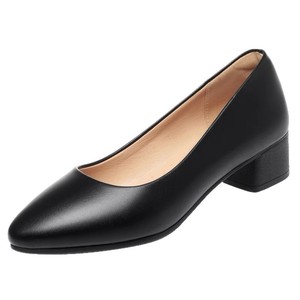 Zapatos <span class=keywords><strong>de</strong></span> Trabajo <span class=keywords><strong>de</strong></span> Cuero Suave y Suela Blanda para Azafatas, Color Negro - Product Image 5