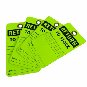 Custom Durable PVC Tag Waterproof Risk Indicating Price Tag for Packaging Labels