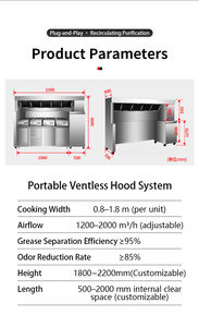 Sistema di Cappa Senza Ventilazione Commerciale SOUNINY, Sistema Portatile per Piastra, Friggitrice, Griglia, Negozi di Pollo Fritto e Spiedini - Product Image 4
