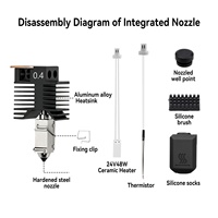 Kit de buse en acier trempé amélioré pour Snapmaker U1, extrudeur intégré avec bloc chauffant en céramique 24V 48W