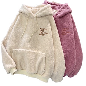 Felpa donna autunno rosa con cappuccio Logo personalizzato design stile felpa Pullover lunga e spessa palestra Casual con cappuccio