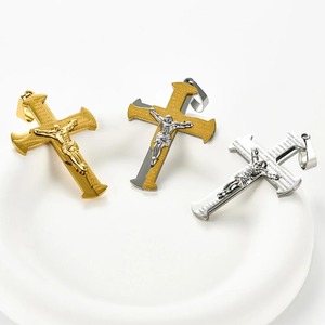 Colgante de cruz <span class=keywords><strong>grande</strong></span> único de acero inoxidable para cadena, collar para hombres y mujeres, amuletos geométricos vintage punk, regalo de joyería para fiestas y Navidad - Product Image 4