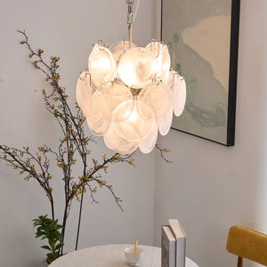 Lustre italien en verre de Murano de style moderne du milieu du siècle, soufflé à la main, en verre vert, texture en spirale, lustre en verre haut de gamme de la région de la <span class=keywords><strong>Loire</strong></span> - Product Image 3